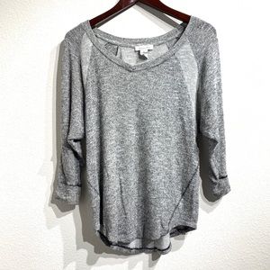 Morgan City | 3/4 Sleeve Gray Knit Sweater
